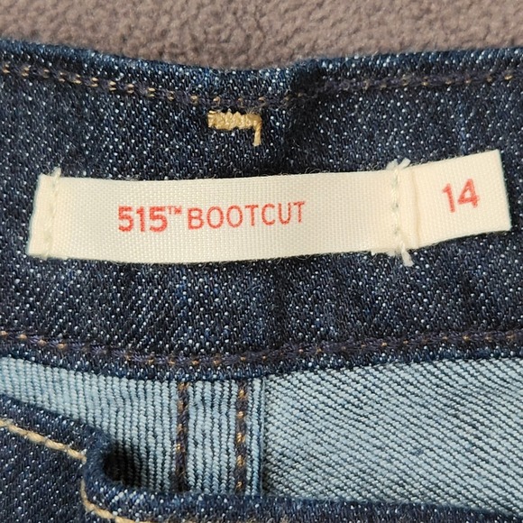 Levis 515 Jeans Womens 14 Dark Wash High Rise Bootcut Stretch Denim 35x32 New - Picture 6 of 13